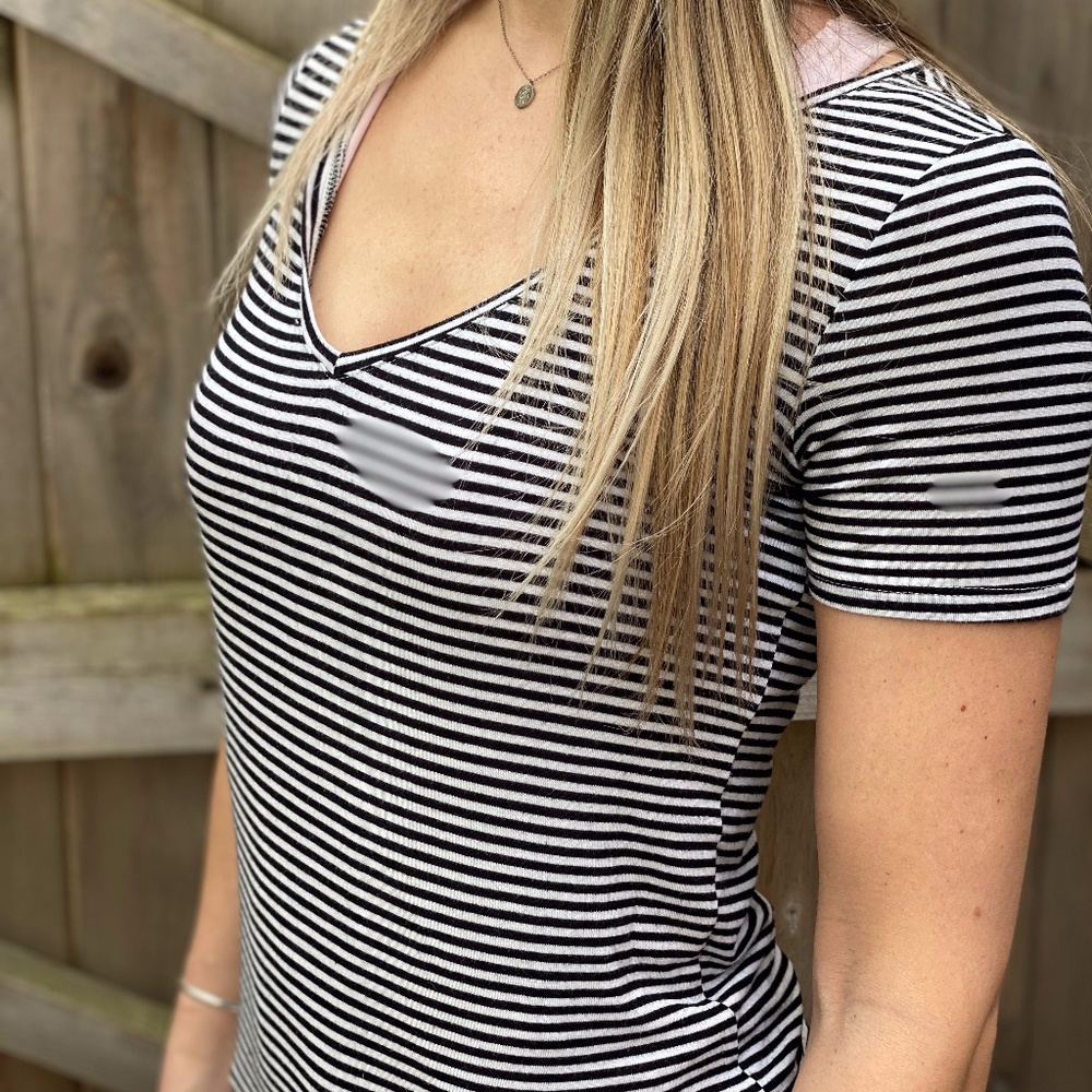 Long V Neck tee, XS